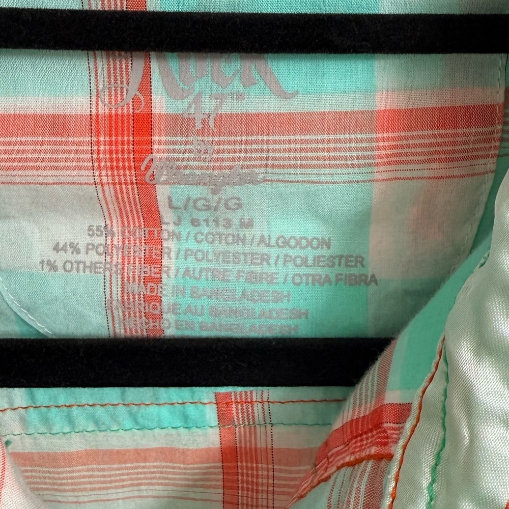 Long Live Cowgirls Rock 47 Women’s Checkered Shirt. Size L - Picture 7 of 7